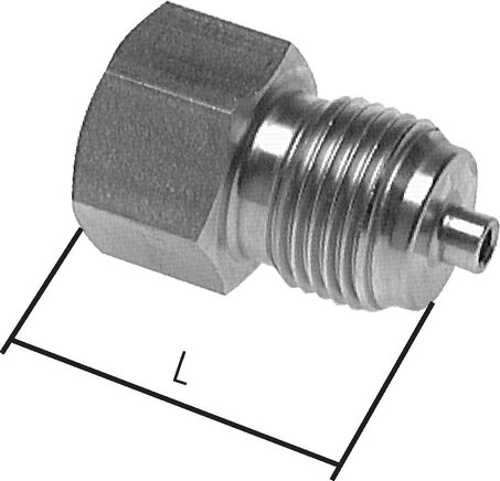 Exemplarische Darstellung: Manometer-Reduzierung mit Sechskant, 1.4571